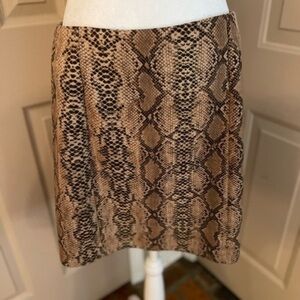 L love boutique vegan suede snakeskin look polyester mini skirt size L.